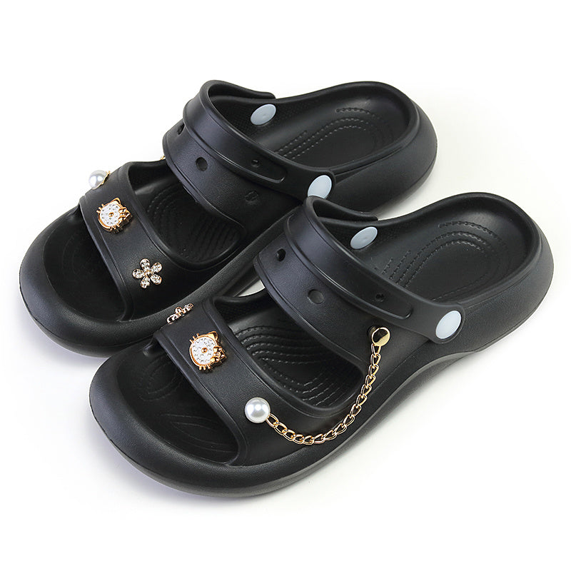 Stylish Girls' Thick Bottom Sandals for Indoor Outdoor Use