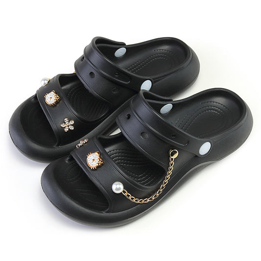 Stylish Girls' Thick Bottom Sandals for Indoor Outdoor Use