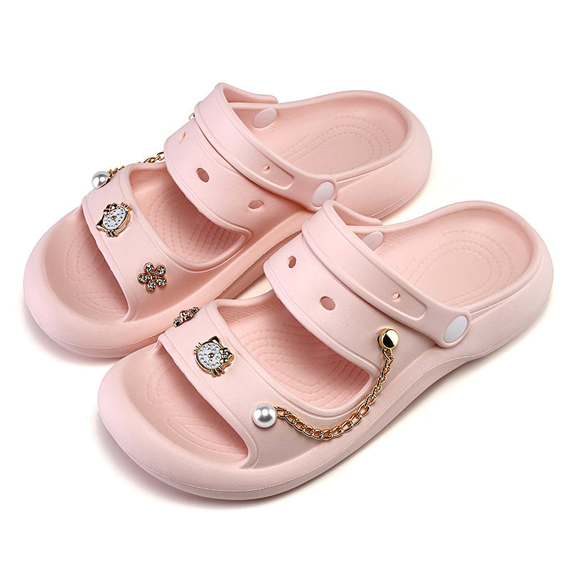 Stylish Girls' Thick Bottom Sandals for Indoor Outdoor Use