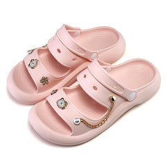 Stylish Girls' Thick Bottom Sandals for Indoor Outdoor Use