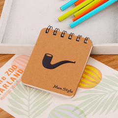 British Style Coil Notebook Gentleman Beard Cartoon Memo Pad