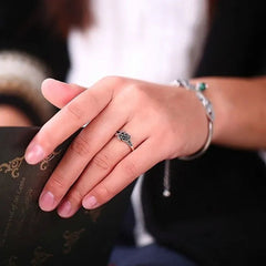 Vintage Rose Ring Delicate Carving Craft Boho Style Jewelry