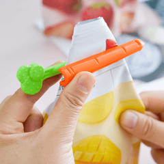 3pcs Carrot Chip Clips with Magnet Holder Box