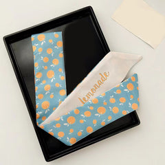Floral Twill Ribbon Scarf Silk Satin Neckerchief Handle Skinny Scarf