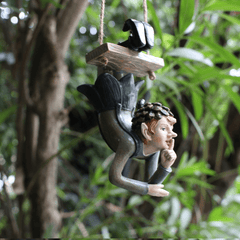 Garden Elf Pendant Resin Statue for Outdoor Decor