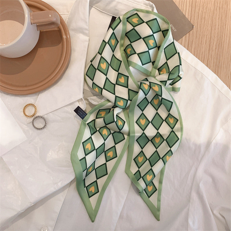 Twilly Scarf Silky Satin Neckerchief Hair Ribbon Scarf