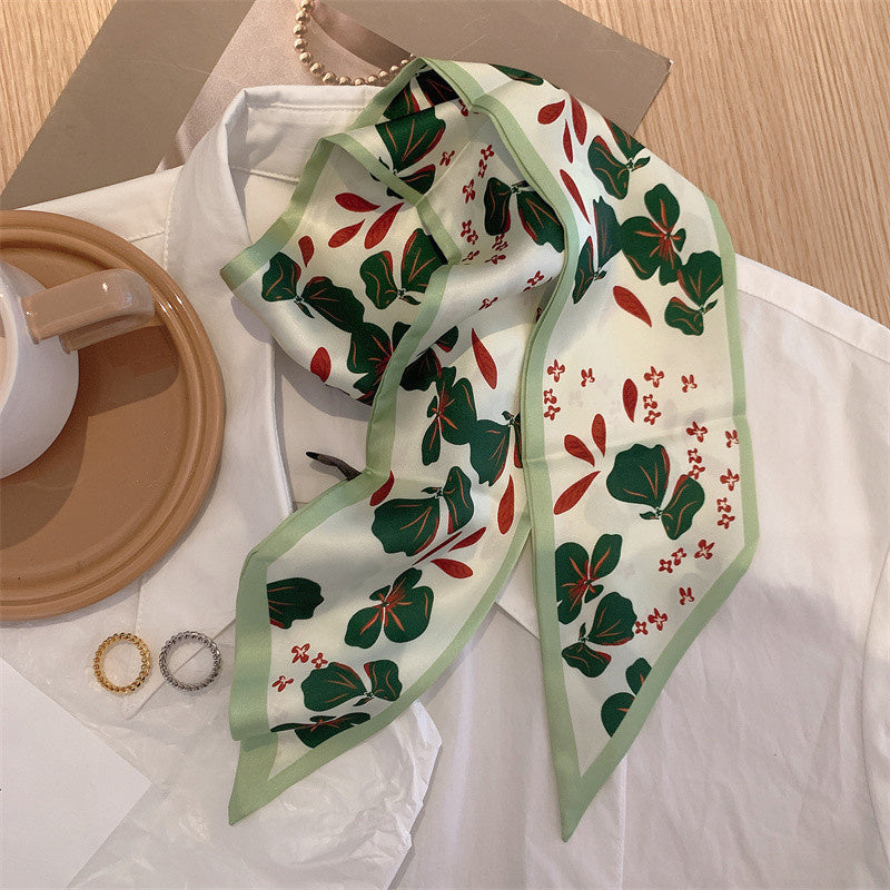 Twilly Scarf Silky Satin Neckerchief Hair Ribbon Scarf