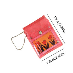 Clear Snap Button Coin Purse with Keychain - Ideal Gift for Girls and Women