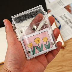 Clear Snap Button Coin Purse with Keychain - Ideal Gift for Girls and Women