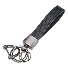 Car Key Chain Lanyard For Couples PU Leather Alloy Key Chain Ring