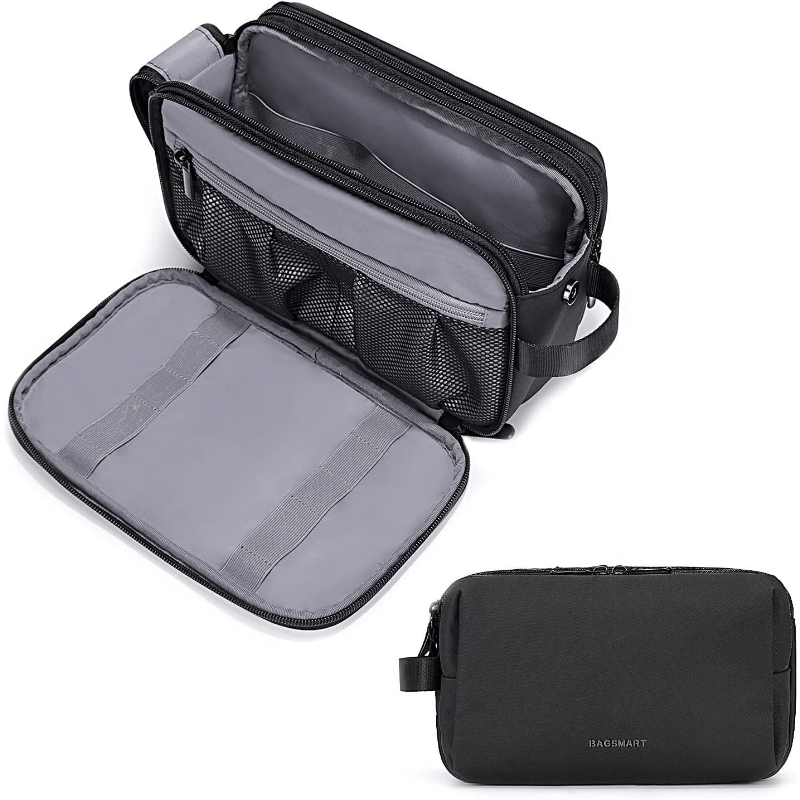 Men's Travel Toiletry Bag Water Resistant Shaving Organizer