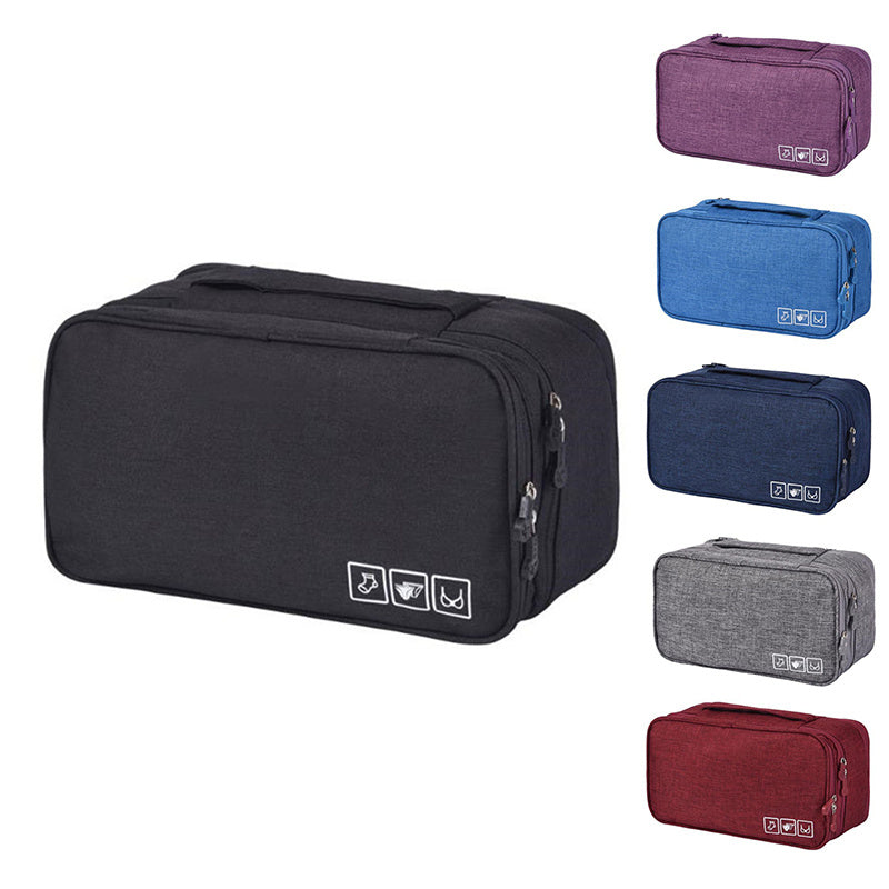 Zipper Cosmetic Bag Travel Accessories Organizer Bra Underwear Waterproof
