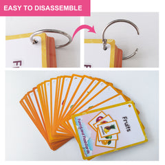 21Pcs Fruit Kids Flash Cards Educational Learning Baby Toys Pre Kindergarten