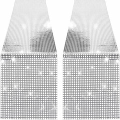 2pcs Sequin Table Runner Disco Party Table Runner Solid Table Cover
