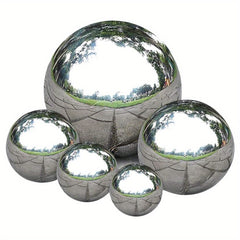 6pcs Stainless Steel Gazing Ball Garden Decoration Sphere
