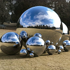 6pcs Stainless Steel Gazing Ball Garden Decoration Sphere