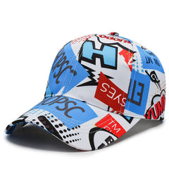 Poker Letters Print Baseball Cap Cotton Casual Sport Cap Hat Hip Hop Cap