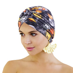 Boho Print Turban Cap Elastic Bandana Head Scarf for Women