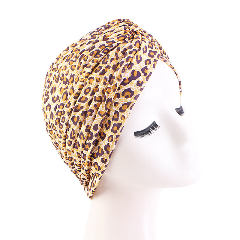 Boho Print Turban Cap Elastic Bandana Head Scarf for Women