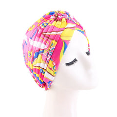 Boho Print Turban Cap Elastic Bandana Head Scarf for Women