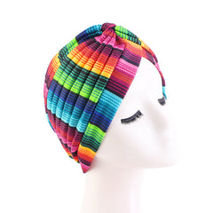 Boho Print Turban Cap Elastic Bandana Head Scarf for Women