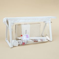 Transparent Large Capacity Makeup Bag with Zipper Closure