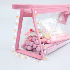 Transparent Large Capacity Makeup Bag with Zipper Closure