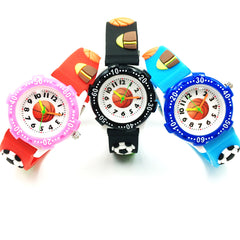 3D Ball Kids Sports Watch Quartz Wristwatch