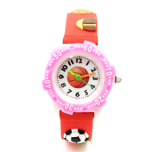 3D Ball Kids Sports Watch Quartz Wristwatch