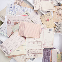 53pcs Retro Bill Stickers for DIY Water Bottles Journals