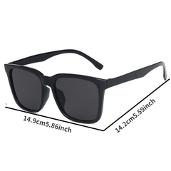 Men's Large Square Sunglasses UV Resistant
