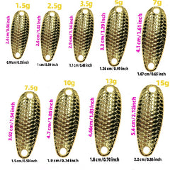 4pcs Metal Dragon Scales Sequins Bare Bait 15g Spoon Shaped Flying Bait