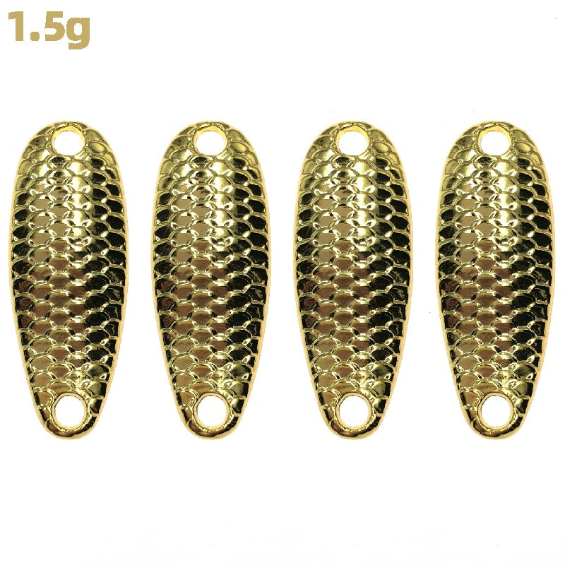 4pcs Metal Dragon Scales Sequins Bare Bait 15g Spoon Shaped Flying Bait