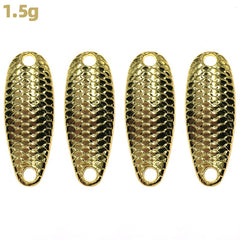 4pcs Metal Dragon Scales Sequins Bare Bait 15g Spoon Shaped Flying Bait