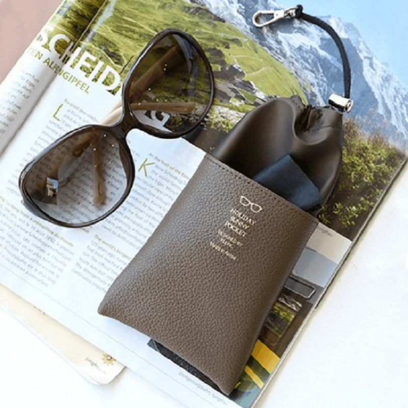 Mini Sunglasses Pouch Drawstring Bag Lightweight Solid Bag