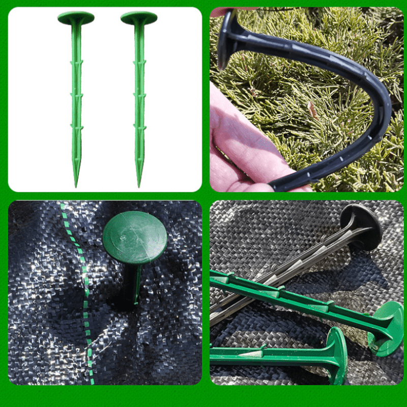 50pcs Plastic Gardening Stake Pegs Film Fixed Tools Plant Support