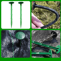 50pcs Plastic Gardening Stake Pegs Film Fixed Tools Plant Support
