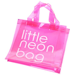 Transparent Waterproof Candy Cosmetic Bag PVC Handheld Makeup Shopping Handbag