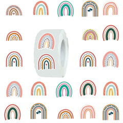 500pcs Bohemian Series Rainbow Stickers 2.54cm Labels Mobile Phone Tape Set