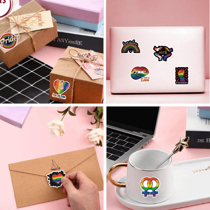 500pcs LGBT Pride & Love Stickers DIY Crafts 1 Inch Round Labels
