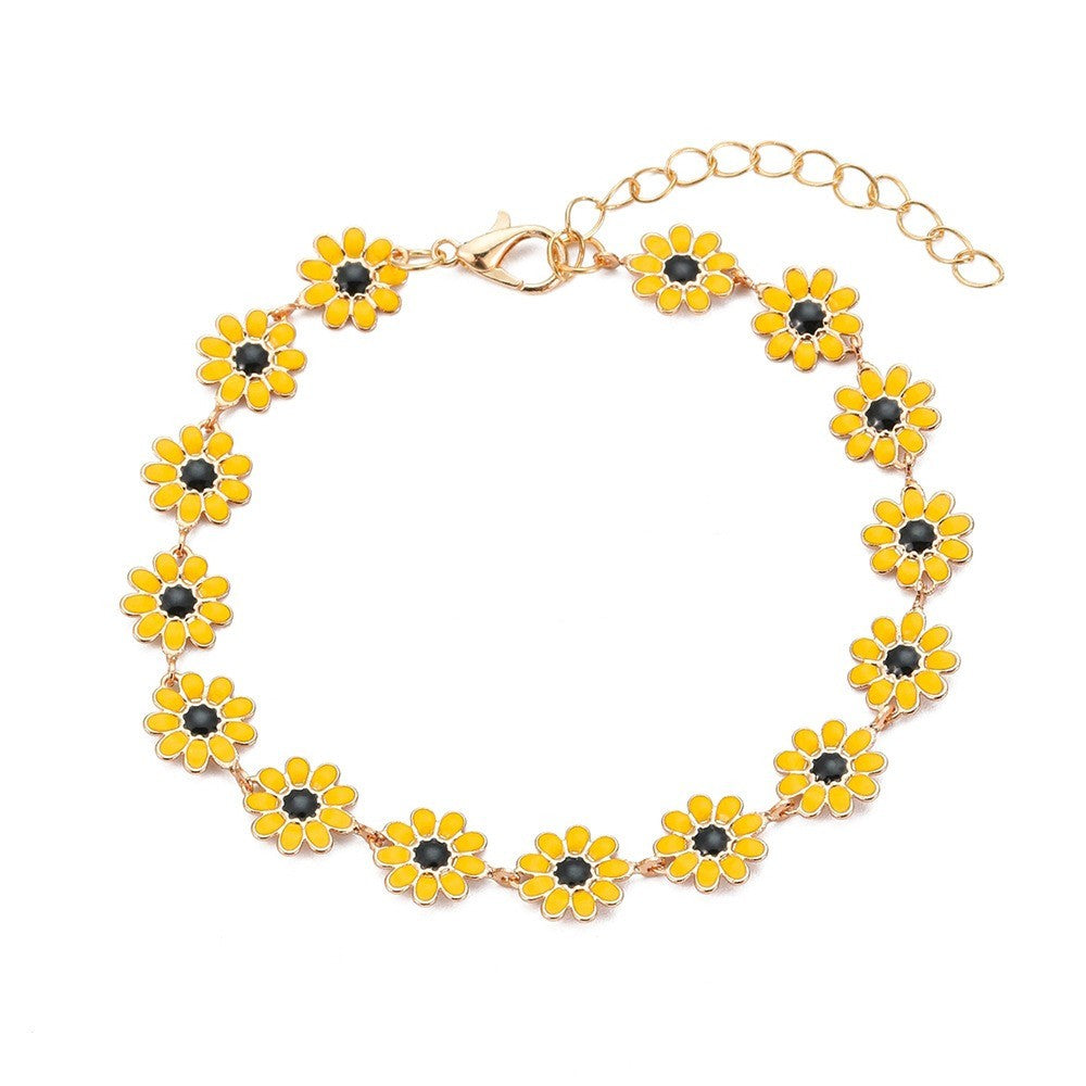 Daisy Flower Feet Chain Anklet Adjustable Foot Jewelry