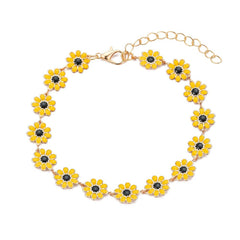 Daisy Flower Feet Chain Anklet Adjustable Foot Jewelry