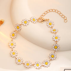 Daisy Flower Feet Chain Anklet Adjustable Foot Jewelry