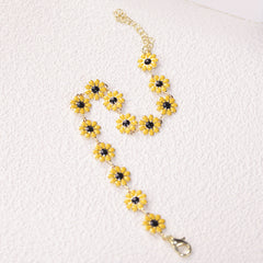 Daisy Flower Feet Chain Anklet Adjustable Foot Jewelry