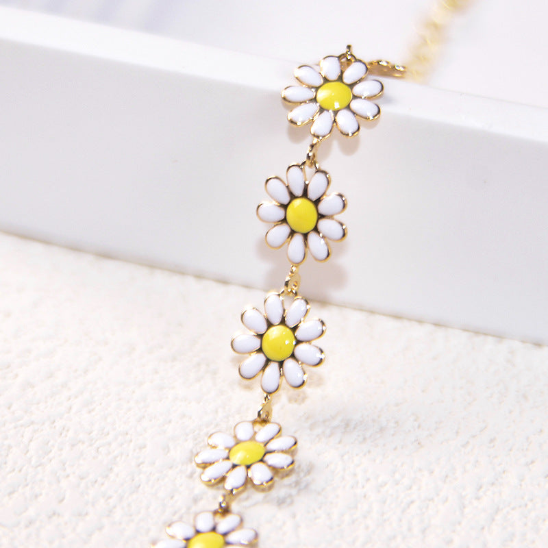 Daisy Flower Feet Chain Anklet Adjustable Foot Jewelry