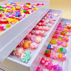Kids Cartoon Jelly Finger Rings Cute Resin Jewelry for Girls