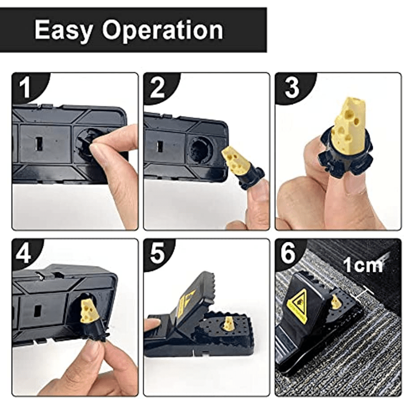 6pcs Indoor Mouse Trap Quick and Effective for Home and Pet Safety