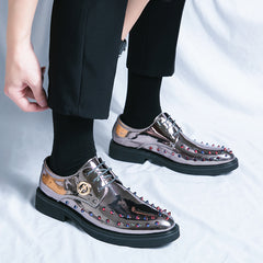Men's Rivet Decor Smart Casual Oxford Dress Shoes