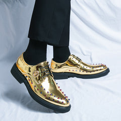 Men's Rivet Decor Smart Casual Oxford Dress Shoes