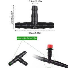 280pcs Garden Irrigation Fittings Kit Tubing Connectors Valves Nozzle Perfect